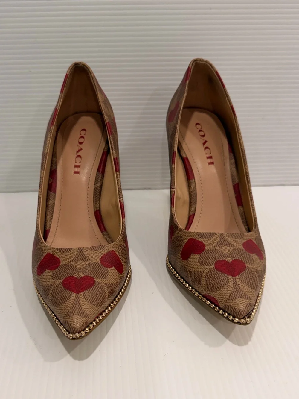 Coach Women's Waverly Heart-Print Pumps
